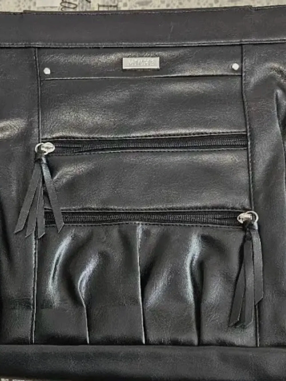 Miche Black Shoulder Bag with Dual Front Zippers, Morgan, Prima shell only